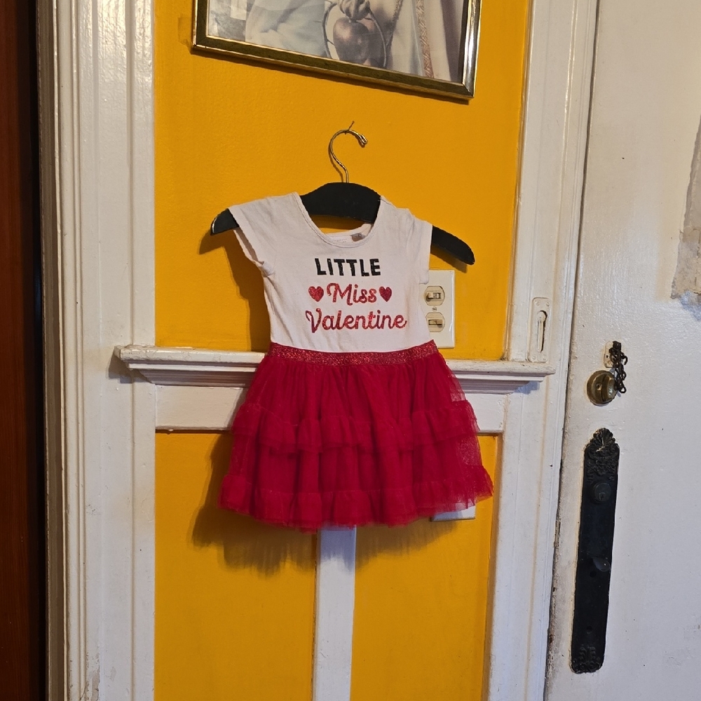 Place Little Miss Valentine Dress - White and Red